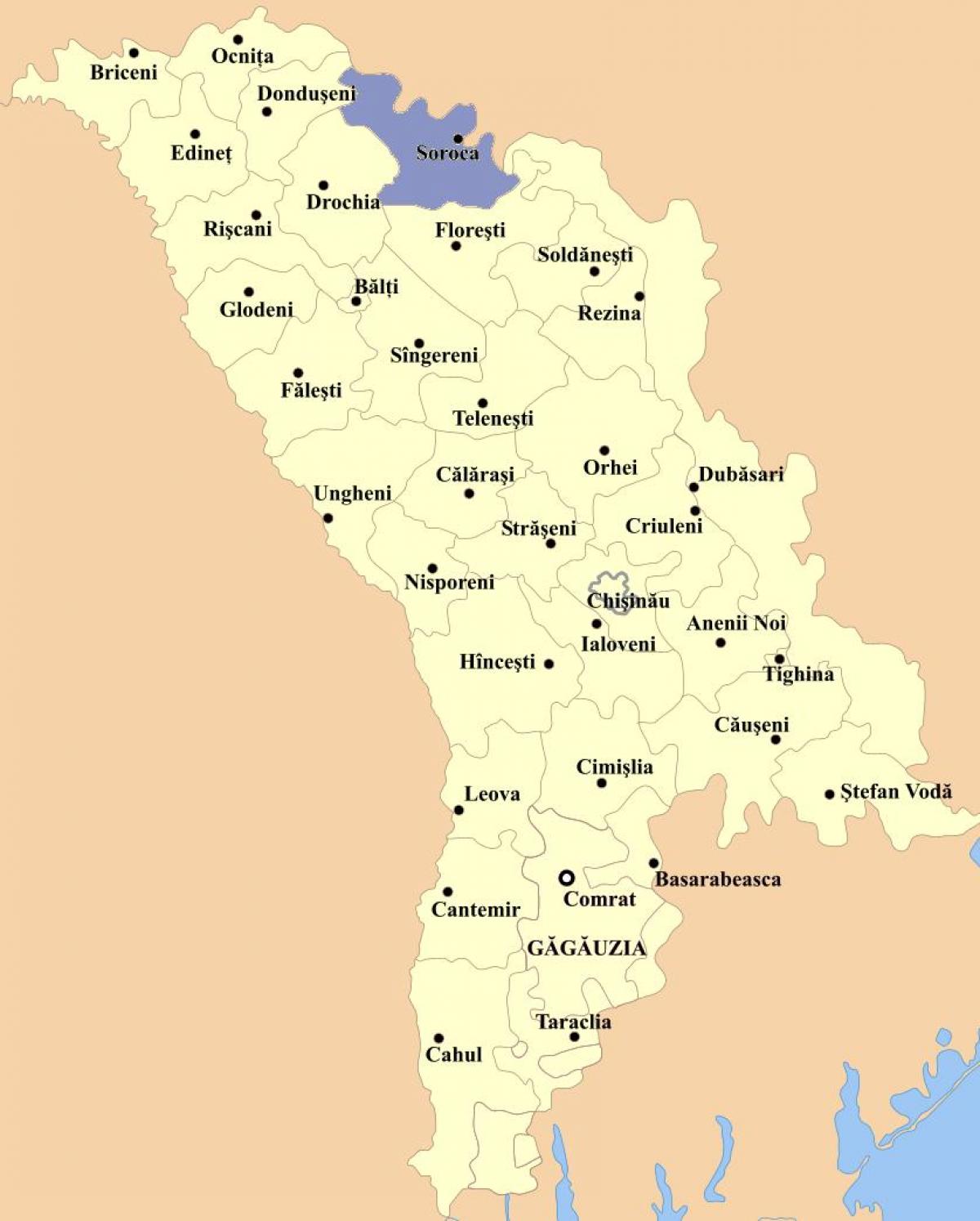 Kart over cahul Moldova