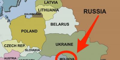 Kart over Moldova