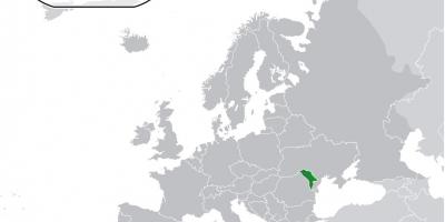 Moldova plassering på verdenskartet