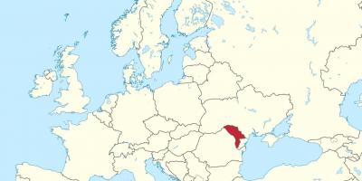 Kart over Moldova europa